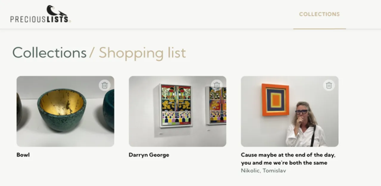 Create an Art Shopping list